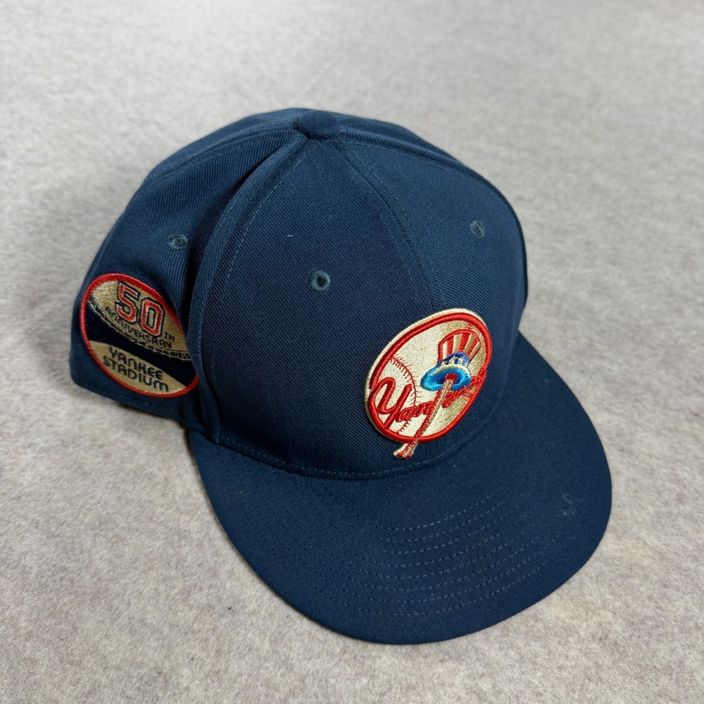 Mitchell & Ness New York Yankees Hat 7 5/8 Navy 50th Yankee Stadium Fitted MLB
